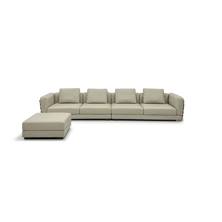 Steel frame woven sofa 003
